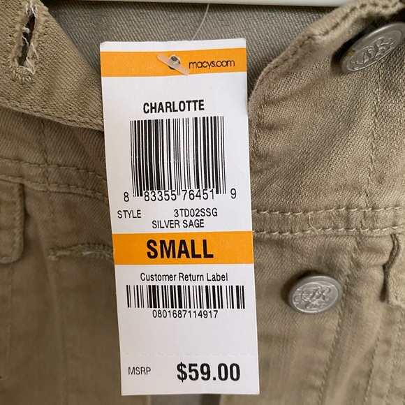 [American Rag] Olive denim jacket - Picture 2 of 2